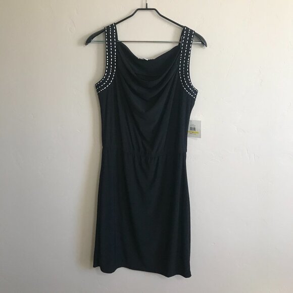 Ellen Tracy NWT M Black Stretch Bodycon Dress​​​​ - Picture 2 of 13